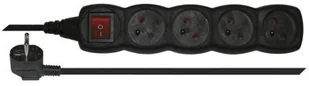Emos Przedłużacz 4 gniazdowy z uziemieniem i wyłącznikiem 5m Czarny PC1415 - Przedłużacze i rozgałęźniki - miniaturka - grafika 2