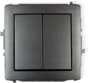 Wyłączniki światła i elektryczne - Karlik Łącznik świecznikowy 11DWP-2 grafitowy - miniaturka - grafika 1