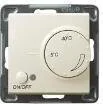 Regulatory i termostaty - Ospel Regulator elektroniczny SONATA MODUŁ temperatury ecru RTP-1R/m/27 - miniaturka - grafika 1