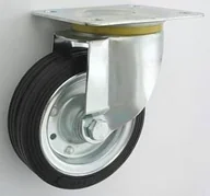 Kółka i bloczki - Zabi Koło metalowo-gumowe w obudowie skrętnej fi 140 - miniaturka - grafika 1