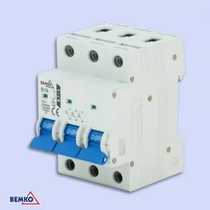 Bemko A00-S7-3P-C25 Wyłącznik nadprądowy 3P C 25A S7-3P-C25 - Bezpieczniki elektryczne - miniaturka - grafika 2