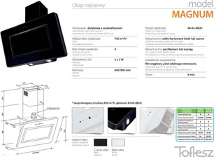 Toflesz OK-6 MAGNUM 90 Czarny - Okapy kuchenne - miniaturka - grafika 3
