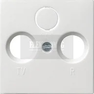 Klawisze i ramki - Gira 55 BIAŁY POŁYSK Pokrywa gniazda TEL/KOM 0270 03 - miniaturka - grafika 1