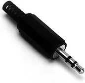 Złącza, przejściówki, adaptery - ABCVISION Wtyk JACK 3.5mm PLASTIK STEREO LUTOWANY JACK-W/3.5/S - miniaturka - grafika 1