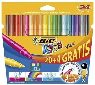 Flamastry Visa pudełko 20 + 4 sztuki - Przybory szkolne - miniaturka - grafika 2