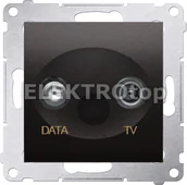 Gniazdka elektryczne - Kontakt Simon DAD1.01/48 Gniazdo TV-DATA. Dwa porty wyjściowe typu F (moduł); an - miniaturka - grafika 1