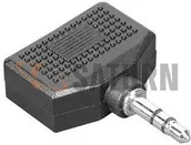 Złącza, przejściówki, adaptery - Hama Adapter Jack 3.5 mm wtyk - 2xJack 3.5 mm gniazdo 00043353 - miniaturka - grafika 1