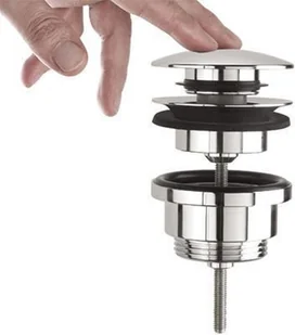 Tres 1.61.840  SIMPLE-RAPID Korek do umywalki typu KLICK-KLACK, duży, chrom - Korki do umywalek - miniaturka - grafika 2