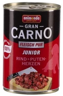 Animonda Grancarno Junior Rind Putenherzen Wołowina + Serca Indyka 400G - Mokra karma dla psów - miniaturka - grafika 2