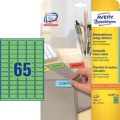 Etykiety samoprzylepne i bloki etykiet - Avery Zweckform Etykiety kolorowe usuwalne Zweckform zielone 38,1 x 21,2mm 20 ark./op. L47 - miniaturka - grafika 1