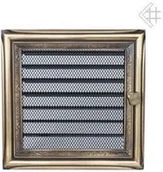 Akcesoria kominkowe - Kratki.pl Kratka kominkowa galwanizowana rustykalna 17x17 z żaluzją 6674-898A9_2 - miniaturka - grafika 1