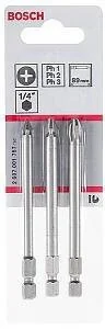 Bosch (O) 3-częściowy zestaw końcówek wkręcających Extra Hart (Ph) 2607001 - Śrubokręty - miniaturka - grafika 2