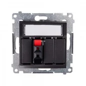 Gniazdka elektryczne - Kontakt Simon Simon 54 Gniazdo głośnikowe pojedyncze antracyt DGL31.01/48 WMDG-01000x-048 0001-00000-51061 [4351593] - miniaturka - grafika 1