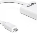 Delock adapter HDMI-D MICRO(M)->VGA(F) 65347 - Adaptery i przejściówki - miniaturka - grafika 3