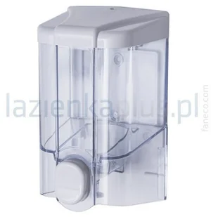 Dozownik (dystrybutor) mydła w płynie Faneco JET (S500PGWT) 0,5 litra z tworzywa ABS,transparentny - Mydelniczki i dozowniki mydła - miniaturka - grafika 2
