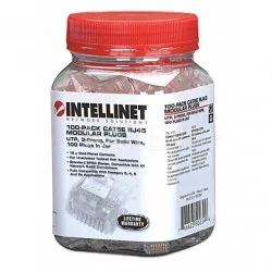 Intellinet Intellinet Wtyk RJ45 8P/8C UTP Cat.5e/linka 100szt 502375 - Wtyczki i adaptery - miniaturka - grafika 2