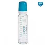 Butelki dla niemowląt - Canpol babies Butelka szklana 1 sztuka 240 ml - miniaturka - grafika 1