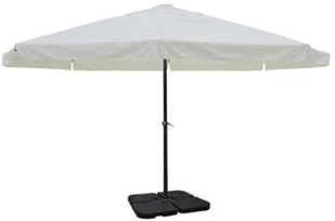 vidaXL Biały parasol ogrodowy z przenośną aluminiową podstawą vidaXL - Parasole ogrodowe - miniaturka - grafika 9