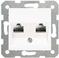 Gniazdka elektryczne - Viko Karre - Gniazdo Komputer 2xRJ45 kat. 5e biały 90963634 - miniaturka - grafika 1