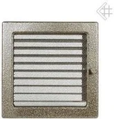 Akcesoria kominkowe - Kratki.pl Kratka kominkowa malowana czarno-złota 22x22 z żaluzją 6674-898A9_2013 - miniaturka - grafika 1