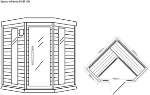 Home&Garden Sauna na podczerwień z koloroterapią DH3C GH (550478) - Sauny - miniaturka - grafika 5