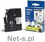 Taśmy do drukarek barwiące - Brother Taśma 9mm BLACK ON WHITE FLEXIBLE ID (TZEFX221) - miniaturka - grafika 1