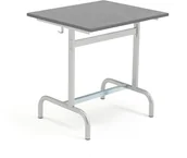 Meble do szkół i przedszkoli - AJ Biurko szkolne 180 srebrne ciemno szare linoleum 343277 - miniaturka - grafika 1