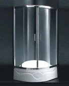 Kabiny prysznicowe - Omnires Health 90x90 profil chrom błyszczący szkło transparentne JK2808C LC2 TR - miniaturka - grafika 1
