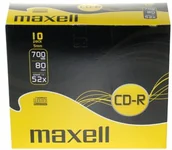 Nośniki danych - Maxell półfabrykaty CD-R 80 min 700 MB 52 X 10ER Pack Slim Case 624003,01 - miniaturka - grafika 1