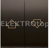 Wyłączniki światła i elektryczne - Kontakt Simon DKZP1W/46 Klawisze do mechanizmu SZP1WM; brąz mat - miniaturka - grafika 1