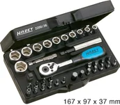 Klucze i nasadki - Hazet Klucze nasadowe z grzechotką 2200/36 1/4" 6 3 mm) stal chromowo-wanadowa 36 szt - miniaturka - grafika 1