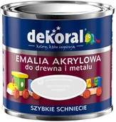 Farby do metalu - Dekoral Emalia Akrylux 0 5 l szary platynowy - miniaturka - grafika 1