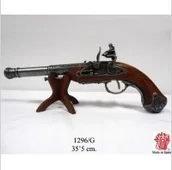 Repliki - broń - Denix (1296/G) PISTOLET SKAŁKOWY DLA LEWORĘCZNYCH INDYJSKI Z XVIII W 1296G - miniaturka - grafika 1