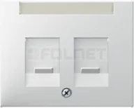 Gniazdka elektryczne - Berker Polska Element centralny podwójna z zasuwami chroniącymi przed kurzem z p (11811909) - miniaturka - grafika 1