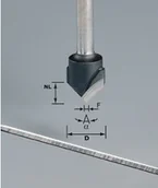 Frezy - Festool Frez do wpustów V, HW S8 D18-90° (Alu) 491444 - miniaturka - grafika 1