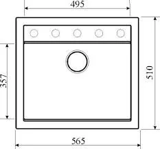 Aquasanita Quadro SQQ100-111AW Krzemionka - Zlewozmywaki - miniaturka - grafika 2