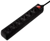 Przedłużacze i rozgałęźniki - Hama listwa 6-gniazdowa z wyłącznikiem i zabezpieczeniem przed dziećmi czarny 00047760 - miniaturka - grafika 1