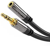 Kable - KabelDirekt PRO Series kabel AUX wtyk jack 3,5 mm na gniazdo 3,5 mm, 1,5 m 453 - miniaturka - grafika 1