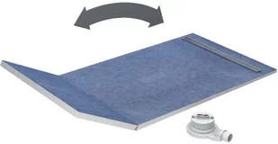 Schedpol podposadzkowa płyta prysznicowa Slim Lux 130-50x90 cm steel 10.113OLSL - Odpływy liniowe - miniaturka - grafika 2