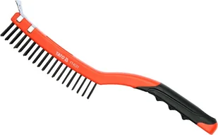 Yato Szczotka druciana, drut stalowy, 3 rzędy, ze skrobakiem, rękojeść plastikow (YT-6331) - Materiały ścierne - miniaturka - grafika 2