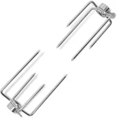 Akcesoria do grilla - vidaXL vidaXL Haki do rożna stalowe 2 szt. - miniaturka - grafika 1