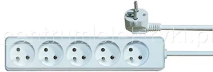 EMOS Listwa zasilająca Przedłużacz z uziemieniem 5 gniazd biały 1,5m P0511 - Listwy zasilające - miniaturka - grafika 3