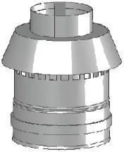 Jeremias zakończenie pionowe fi 80/125 (Wywiewka) TWIN35B080/125 - Kominy i akcesoria - miniaturka - grafika 2
