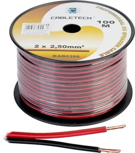 Kabel Głośnikowy 2,5MM Czarno-czerwony - Kable komputerowe i do monitorów - miniaturka - grafika 2