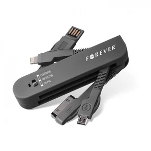 FOREVER Kabel USB scyzoryk czarny - Akcesoria i części AGD - miniaturka - grafika 2