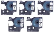 Taśmy do drukarek barwiące - Dymo Aimotech Taśma 5-pak zamiennik do 12mm/7m biała czarny nadruk D1 5x45013 5xA45013 - miniaturka - grafika 1