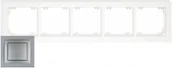 Klawisze i ramki - Karlik Ramka pięciokrotna 7DR-5 srebrny metalik - miniaturka - grafika 1