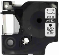 Taśmy do drukarek barwiące - Dymo Aimotech Taśma zamiennik do 19mm/7m biała czarny nadruk D1 45803 A45803 - miniaturka - grafika 1