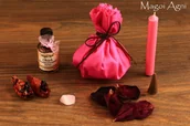 Świece - Magoi Agni Miłosny woreczek RÓŻOWY - rytuał miłości, pomoże przyciągnąć i wzmocn - miniaturka - grafika 1