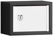Szafki biurowe - AJ Szafka osobista na cenne przedmioty czarny korpus białe drzwi 150x200x15 101204 - miniaturka - grafika 1